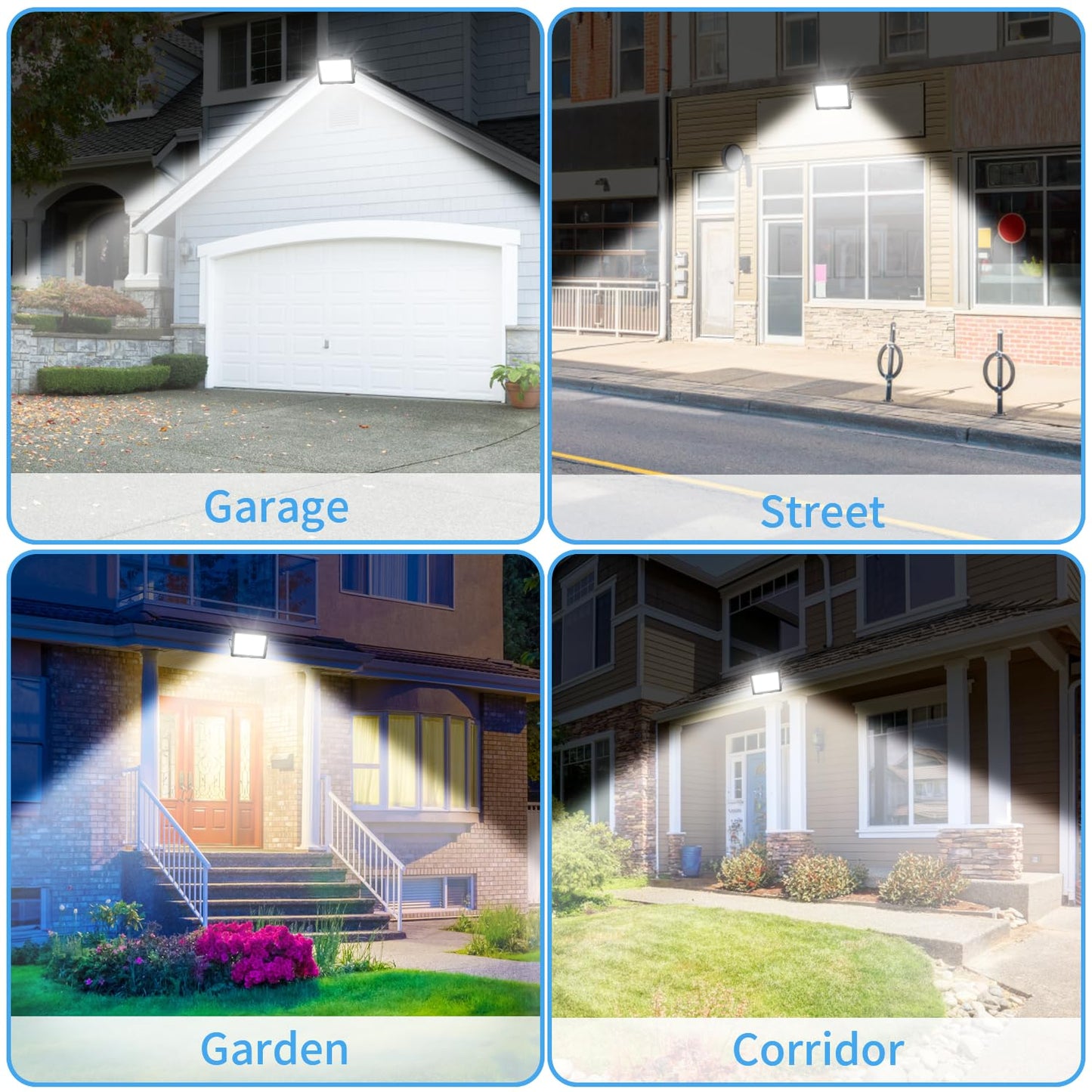 300W LED floodlight outdoor, super bright 30000LM LED spotlight outdoor, 6500K cool white floodlight IP66 waterproof outdoor light floodlight for backyard garage hallway garden hotel