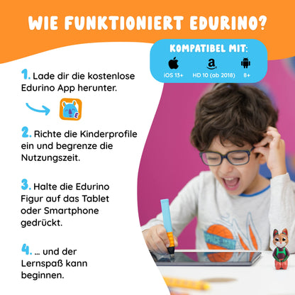 Edurino Starter Kit Juki Creativity & Painting for ages 4 and up with included stylus | Innovative & digital learning game | Color theory & painting experiments