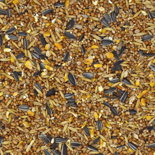 Agricultural area bird feed wild birds all year round 20kg - Wild bird feed 20kg with high-quality grain mix for all birds - Fat feed with sunflower seeds - Dust-free & without additives.