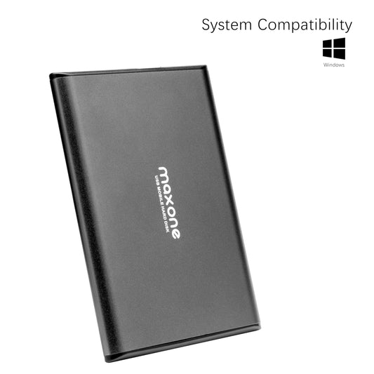 Maxone External Hard Drive Portable 1TB - 2.5 Inch USB 3.0 Backups HDD Portable for TV, PC, Mac, MacBook, Chromebook, Wii U, Laptop, Desktop, Windows (1TB, Grey)