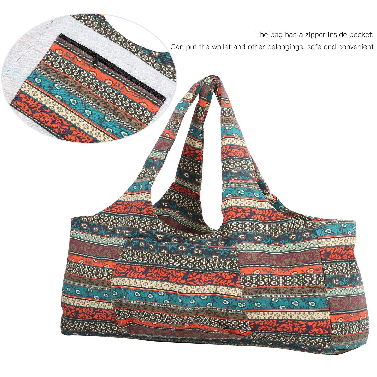 Lyrlody yoga bag with zipper for women, waterproof gym bag for yoga & sports, multifunctional travel bag for yoga mat & sports equipment.