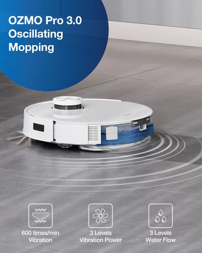 ECOVACS DEEBOT T10+ vacuum and mop robot with 3.2L dustbin (3000Pa, AIVI obstacle avoidance, OZMOPro oscillating mopping, Video-Manager with real-time video chat, YIKO voice assistant, 3D map)