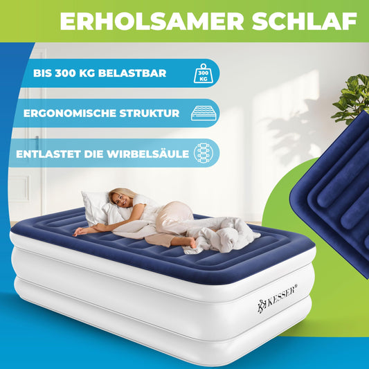 KESSER® Inflatable Mattress Airbed Self-Inflating Guest Bed with Built-In Electric Pump, Air Mattress for Camping or Home Use with Bag, Suitable for 1 Person - 203 x 95 x 51cm
