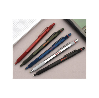 rOtring 600 Ballpoint Pen | medium tip | Black Ink | black barrel | refillable