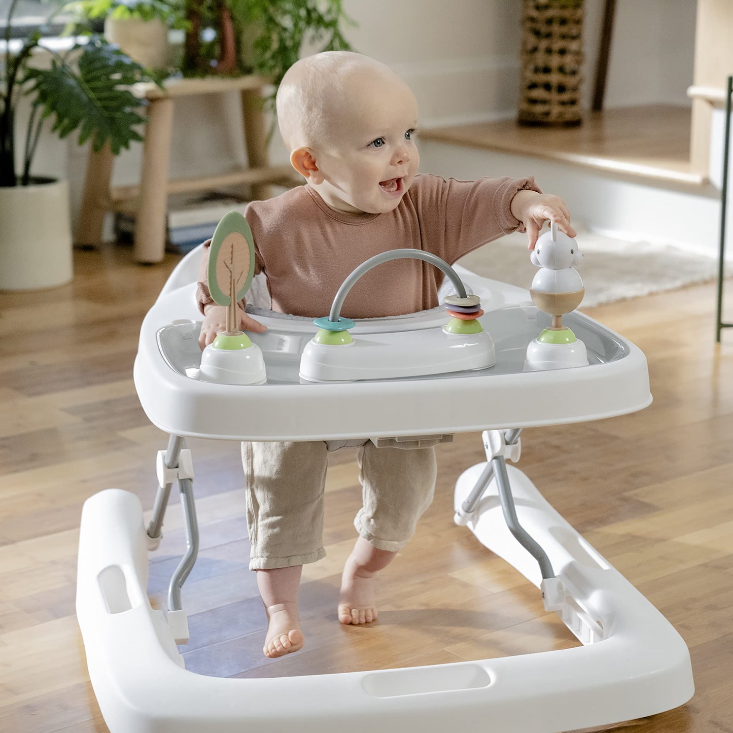 Ingenuity, Step & Sprout 3-in-1 Baby Walker, First Forest, walker with nature-inspired toys, adjustable height, foldable, easy to clean, for ages 6 months and up.