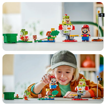 LEGO Super Mario Adventure with interactive Mario includes Junior Clown Car, Yoshi toy, Nintendo gift for boys, girls, and gamers aged 6+ 71439