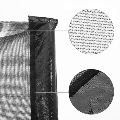SONGMICS replacement net for round trampoline, Ø 366 cm, safety net for 8 straight posts, round net, black STN12FT