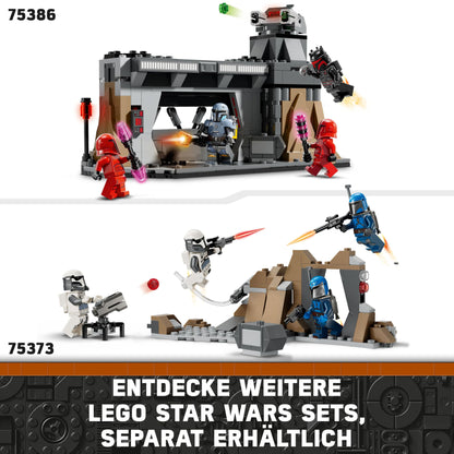 LEGO Star Wars: The Mandalorian Duel between Paz Vizsla and Moff Gideon, building toy for kids, gift idea for creative boys and girls aged 7+, Mandalorian toy 75386
