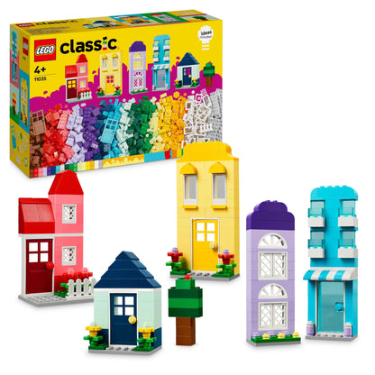 LEGO Classic Creative Vehicles, Building Blocks Set for Colorful Model Cars incl. Trucks & Classic Creative Houses, Building Blocks Set for Kids, Construction Toy