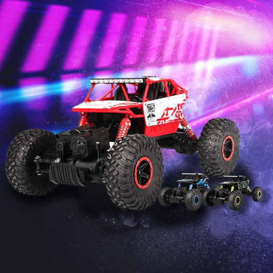 Remote Control Car 4WD 1:18, Electric Off-road Vehicle for Kids and Adults, Monster Truck Rock Crawler SUV, All-wheel Drive Stunt Car Toy with Remote Control for any terrain.