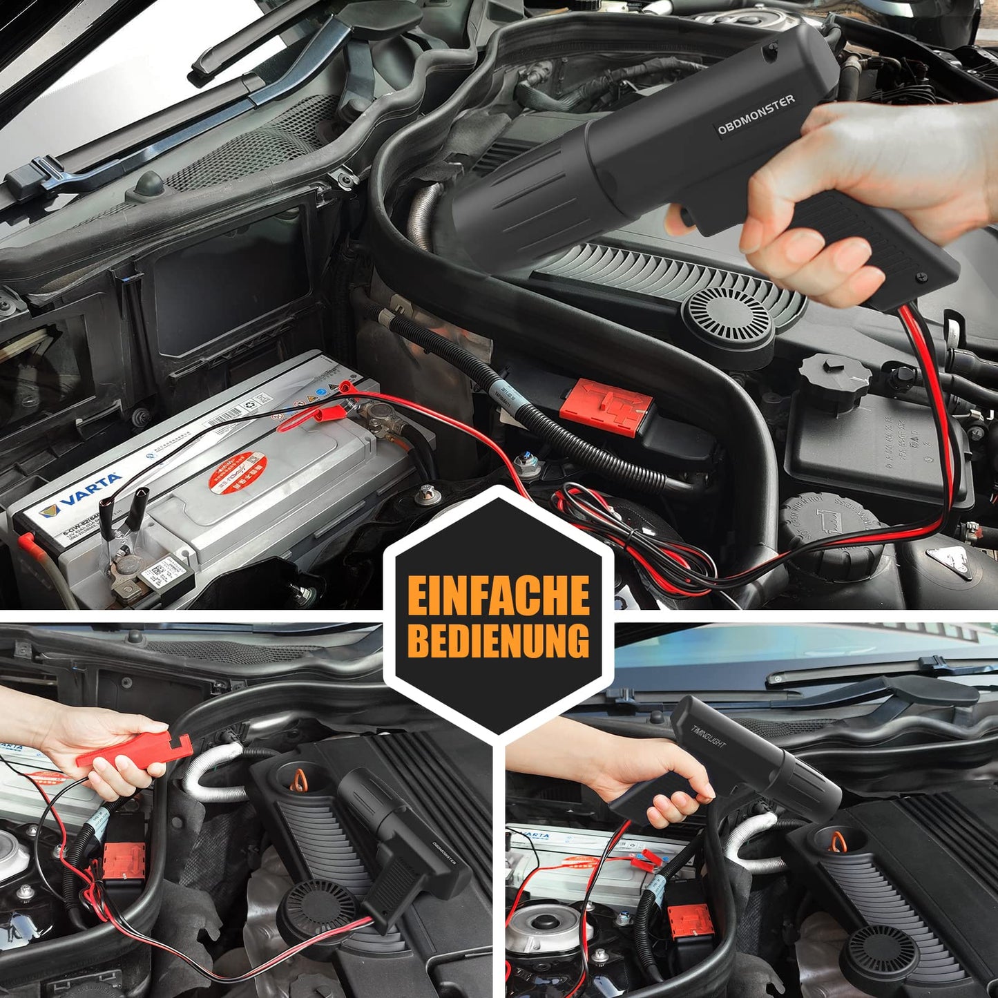 Automotive Timing Light 12V, Inductive ignition timing light gun for 2&4-stroke gasoline engine for old classic car motorcycle