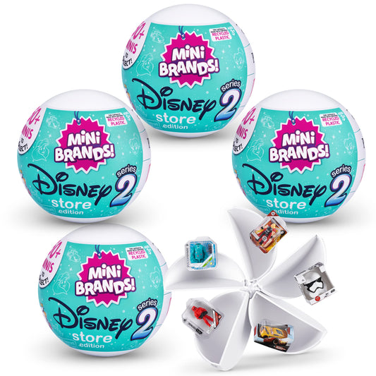 5 SURPRISE Mini Brands Disney Store Series 2 Surprise Capsule (4 Pack)