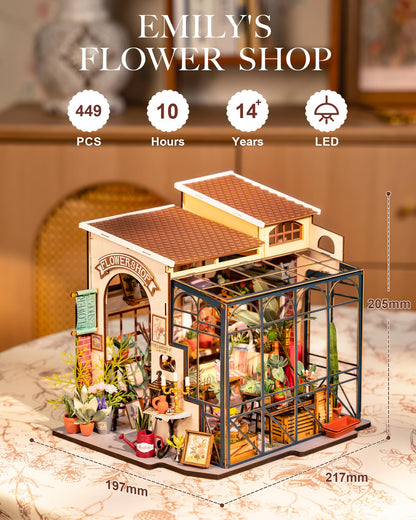 Rolife DIY wooden dollhouse kit miniature dollhouse model kits birthday gifts for teens and adults.