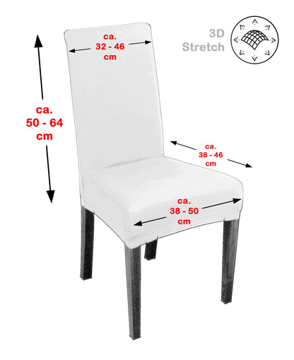 BEAUTEX 4-piece set LEA chair cover, elastic solid color velvet microfiber stretch cover available in various colors (Natural)