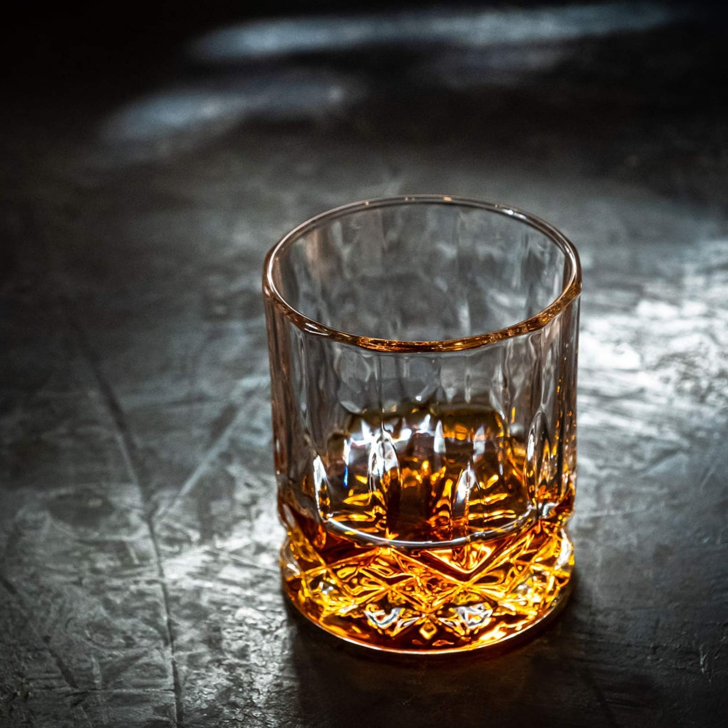 Whiskey Stones Set - 6 Handcrafted Round Granite Whiskey Stones - 2 Crystal Whiskey Glasses - Presentation and Storage Board made of Hardwood - Whiskey Gift Set Box with Gold Foil by Rocks