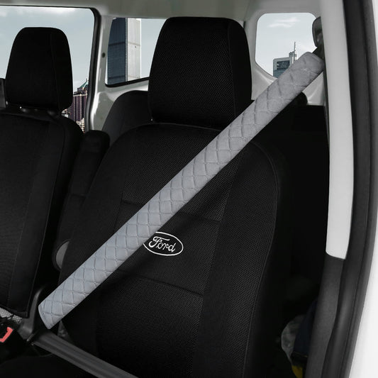 Soft car safety belt covers for adults, children, women, and men. Seatbelt cushion cover, belt pad, protection pad for SUV, shoulder pads for car interior accessories. 1 piece in grey, 100cm.