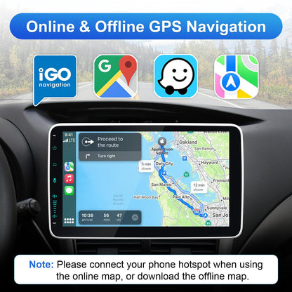 Android 12 car stereo with navigation 10.1 inch screen Built-in DAB+ Wireless Android Auto & Wireless Carplay 1 Din car radio Touch Display with Bluetooth 8 Core 2G+32G WiFi 4G GPS RDS AM Rearview camera