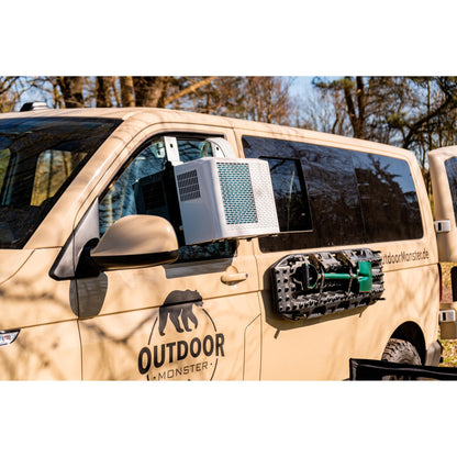 MEDION P502 Smart Split Air Conditioner (for Caravan Motorhome Camping Boat Bus Camper Caravan Mobile Home, including installation kit, 5000 BTU, Cooling Dehumidifying and Ventilating, Sleep Mode, MD37735)