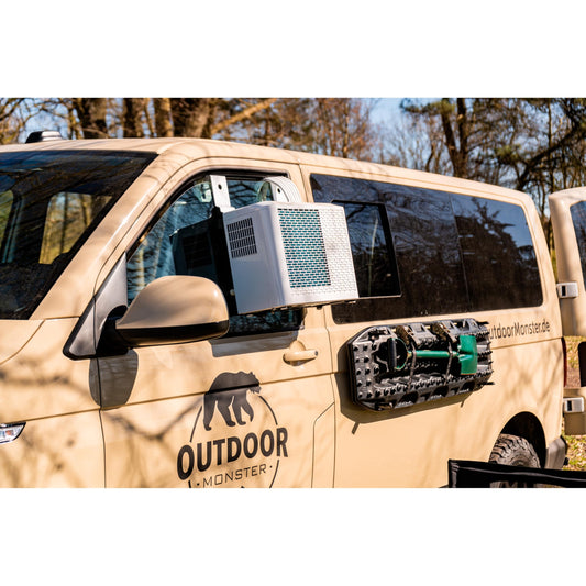 MEDION P502 Smart Split Air Conditioner (for Caravan Motorhome Camping Boat Bus Camper Caravan Mobile Home, including installation kit, 5000 BTU, Cooling Dehumidifying and Ventilating, Sleep Mode, MD37735)