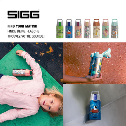 SIGG - Stainless Steel Kids Water Bottle - Shield One Disney Mickey & Friends - Suitable for Carbonated Drinks - Leak-proof - Lightweight - BPA-free - Sports & School - xxxx - 0.5L