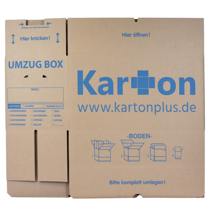 25 moving boxes 620 x 300 x 330 mm double bottom removal box moving box folder box