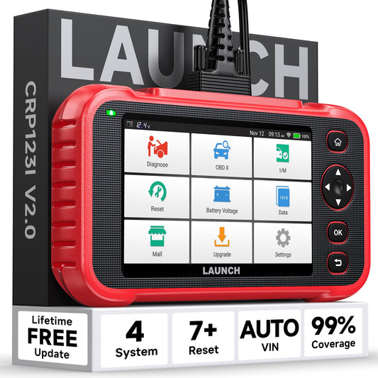Launch CRP123I V2.0 OBD2 car diagnostic tool, 4 system auto scanner, with oil/EPB/DPF/SAS/BAS/BMS/throttle reset, auto VIN, battery test, lifelong update scan tool.
