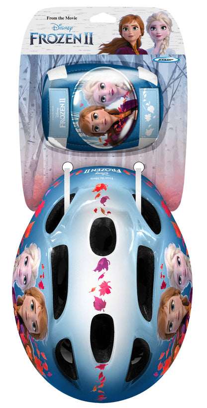 Helmet Girl Helmet Frozen 2 Helmet + Elbow and Knee Pads, Blue, One Size EU