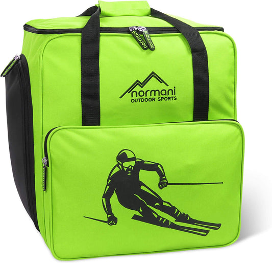 Normani ski boot bag with separate helmet compartment and backpack function Alpine DEPO color Lime