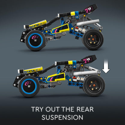LEGO Technic 42164 Off-Road Buggy buildable car toy, awesome toy for 8-year-old boys, girls, and kids who love rally competitions, racing car toy with movable parts.