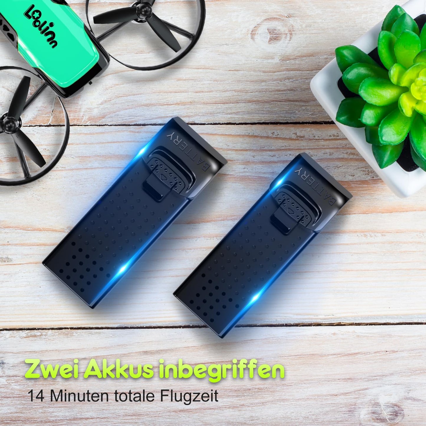 Loolinn | Drone with Camera as Gift for Kids - Mini Remote Control Drone with Video & Photos/Adjustable Camera/Two Batteries/Certified C0-Certificate (Gift for Boys and Girls)