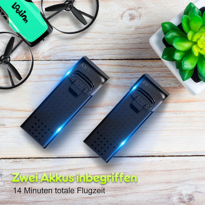 Loolinn | Drone with Camera as Gift for Kids - Mini Remote Control Drone with Video & Photos/Adjustable Camera/Two Batteries/Certified C0-Certificate (Gift for Boys and Girls)