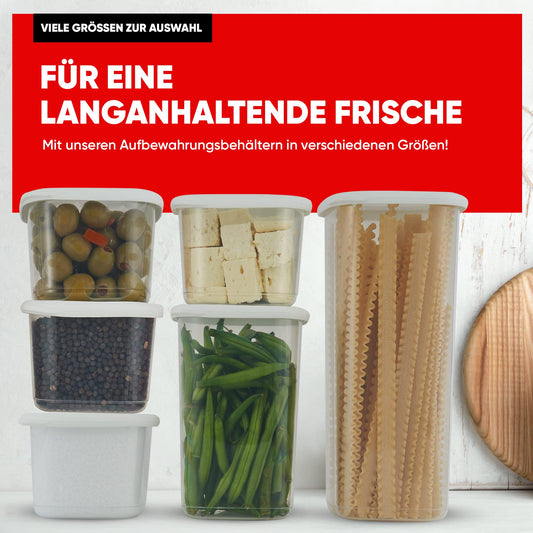 Viware's airtight containers with lids, 6-piece BPA-free storage container set for cereal flour storage kitchen, practical kitchen organizer, food storage containers for freshness.