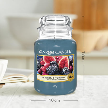 Yankee Candle large jar candle | Mulberry & Fig Delight scent | Long-lasting burn time up to 150 hours | Perfect for Mother's Day | Gifts for women