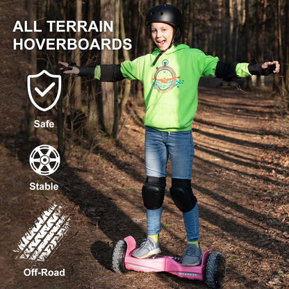 GeekMe 8.5 inch Offroad SUV Hoverboards with APP, Bluetooth Speaker, Dual Motor, LED Lights, All Terrain Hoverboards for Kids and Adults.