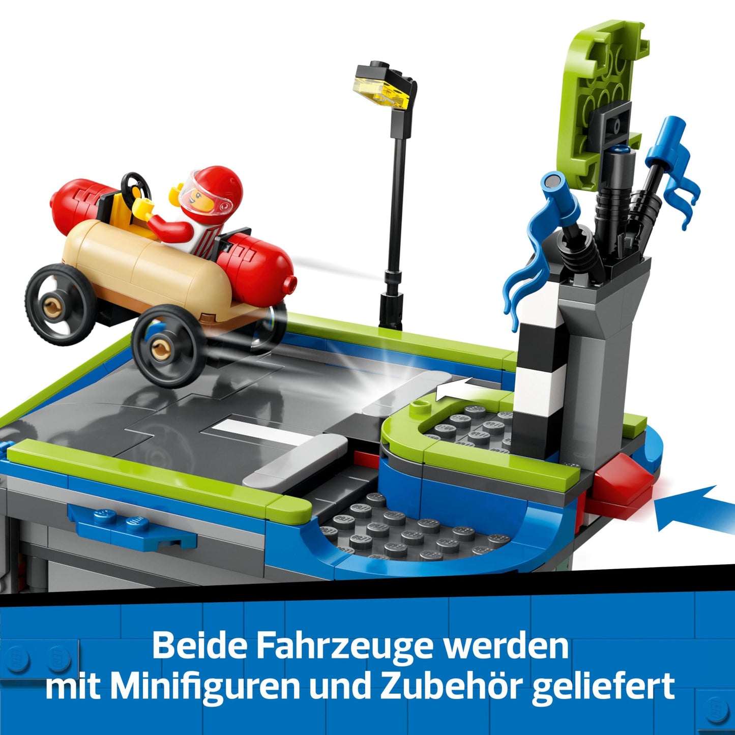 LEGO City No Limits: Soapbox Racing with Ramp - Building Toy for Boys and Girls 6+ - Set with 2 Soapboxes & 4 Race Driver Minifigures - Gift Idea for Kids 60460