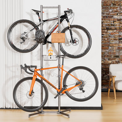 CXWXC Bike Stand Floor for 4 Bikes - Holds up to 70kg/160 pounds. Bike stand holder for indoor garage or outdoor storage.