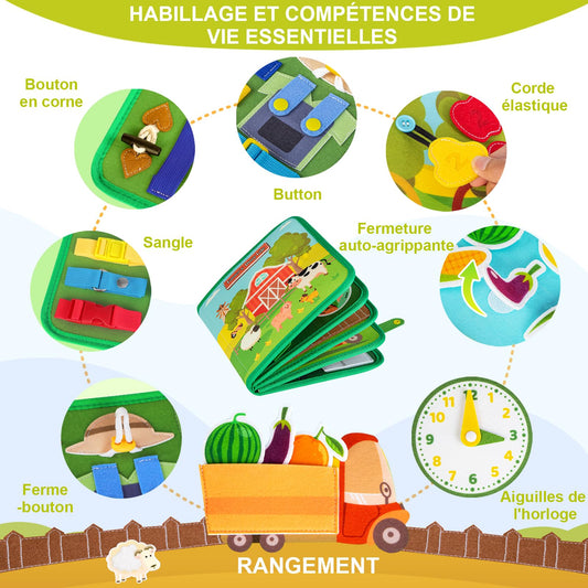 Quanquer French Busy Board for Children Birthday Gifts