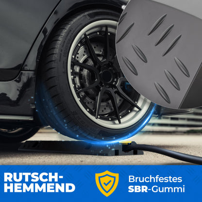 1-channel cable bridge with lid drivable stumble protection ramp bridge protector | 10 t load capacity | rubber