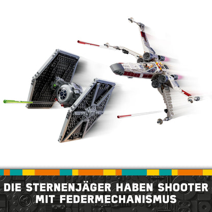 LEGO Star Wars 75393 Mashup of TIE Fighter & X-Wing - Toy with 2 spacecraft, 4 minifigures, and droid figure, creative gift for boys aged 9 and fans