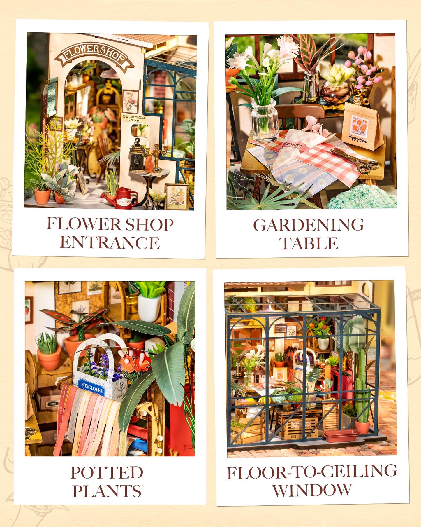 Rolife DIY wooden dollhouse kit miniature dollhouse model kits birthday gifts for teens and adults.