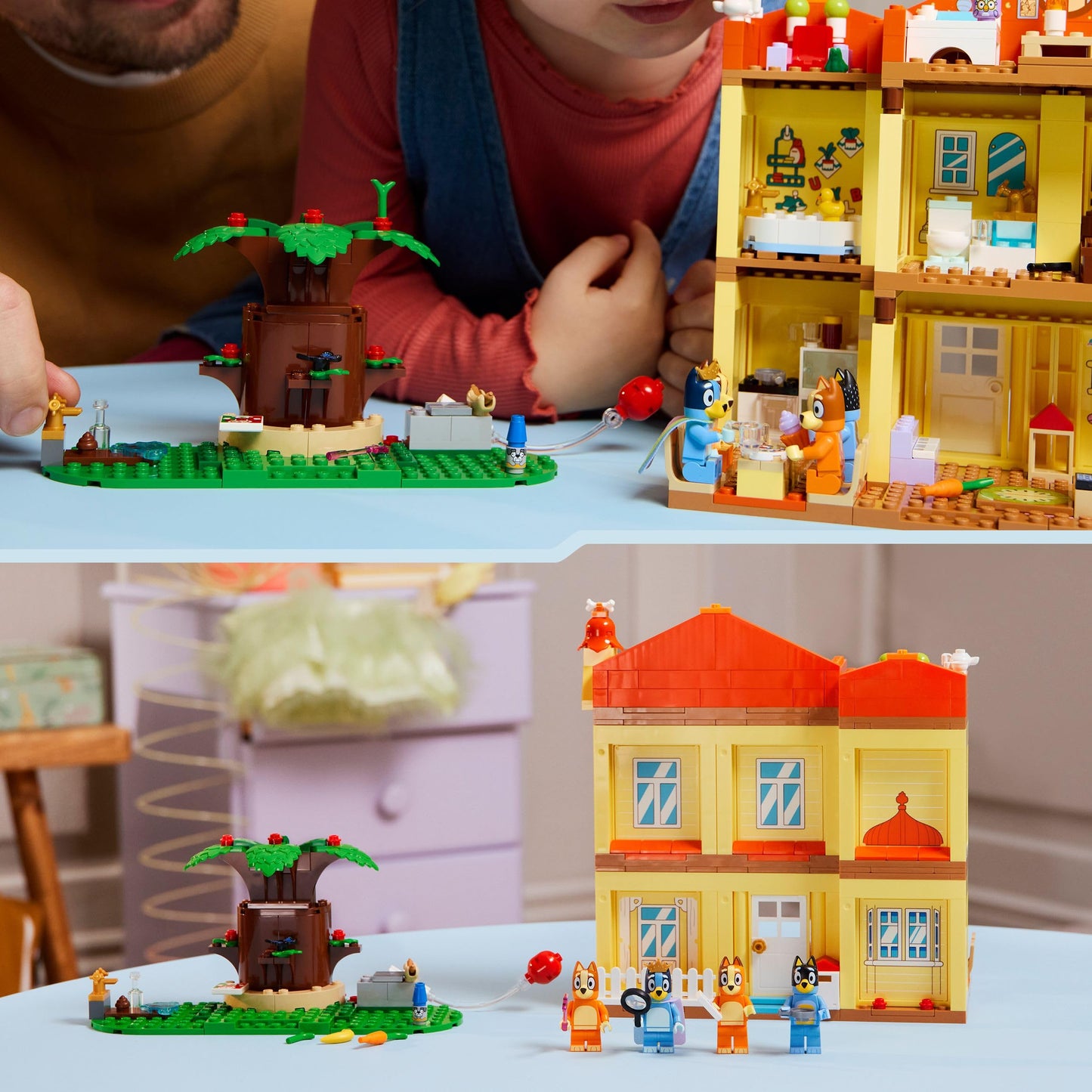 LEGO Bluey: Bluey's Family House Toy - Modular Playset with Multiple Rooms, a Garden, 4 Minifigures & Fun Accessories - Birthday Gift for 4+ Year Old Girls & Boys or TV Show Fans - 11203