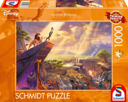 Schmidt Spiele 59673 Thomas Kinkade, Disney, Lion King, 1,000 Piece Puzzle & 59473 Thomas Kinkade 59473-Thomas, Disney Jungle Book, Puzzle, 1,000 Pieces, Colorful