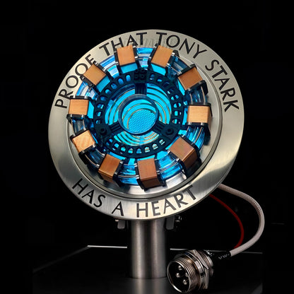 Lonyiabbi 1:1 Arc Reactor MK1 Model LED Light Vibration Sensing Control USB Interface Finished Product Display Box Toys Gift