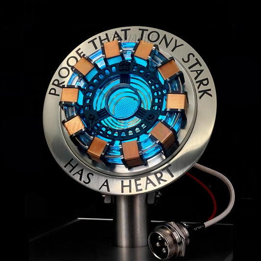 Lonyiabbi 1:1 Arc Reactor MK1 Model LED Light Vibration Sensing Control USB Interface Finished Product Display Box Toys Gift