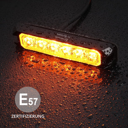4x6 LED warning light front flash strobe light waterproof IP68 flashing light warning beacon flash module warning light emergency light caution flashing light for 12/24V truck, truck, emergency