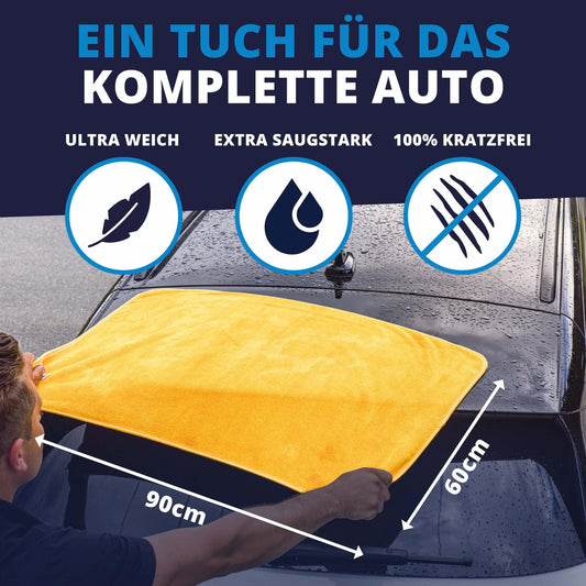 LICARGO® Car Drying Towel XXL 90x60cm - Car wash glove made of ultra soft microfiber