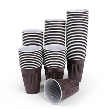 Commerline thermal cup brown-white 180 ml | 3000 pieces Disposable vending cup Disposable thermal cup Hot drink cup | Plastic cup Compatible with vending machines Drinking cup for machines 0.18l