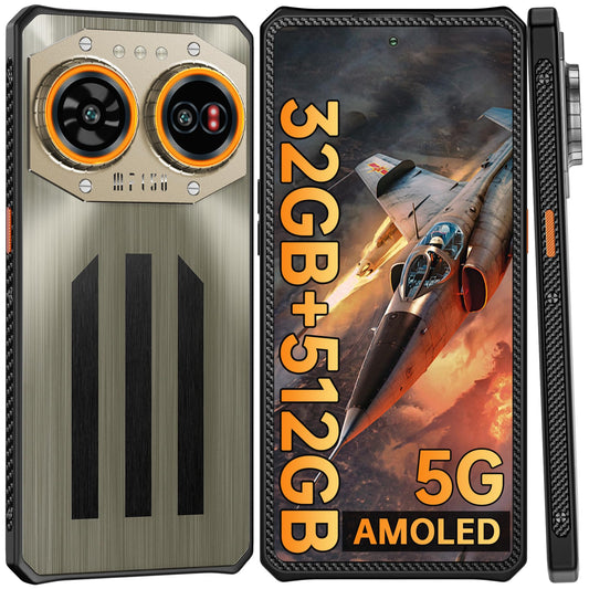 IIIF150 Air 2 Ultra Outdoor Smartphone 5G, 32(16+16) GB+512GB, 6.78" AMOLED/120Hz Outdoor Handy Ohne Vertrag, 108MP+64MP Nachtsicht, 65W/5000mAh, Android13 Rugged Baustellenhandy, Dual 5G SIM/NFC/OTG