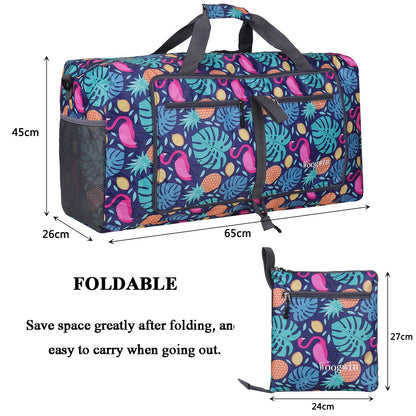 ehsbuy 60L Travel Duffel Bag Large Foldable Sports Bag for Men and Women with Shoe Compartment Waterproof Gym Bag for Sports Vacation Overnight Stay