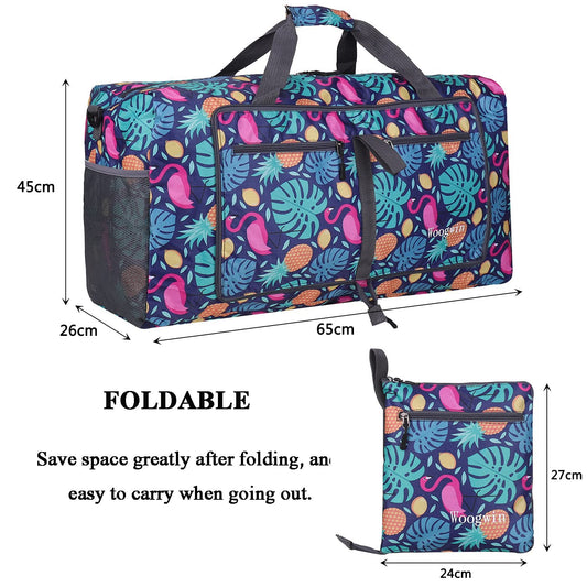 ehsbuy 60L Travel Duffel Bag Large Foldable Sports Bag for Men and Women with Shoe Compartment Waterproof Gym Bag for Sports Vacation Overnight Stay